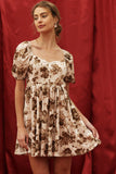 Floral Velvet Babydoll Dress