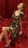 Floral Velvet Babydoll Dress