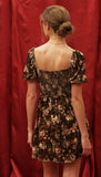 Floral Velvet Babydoll Dress