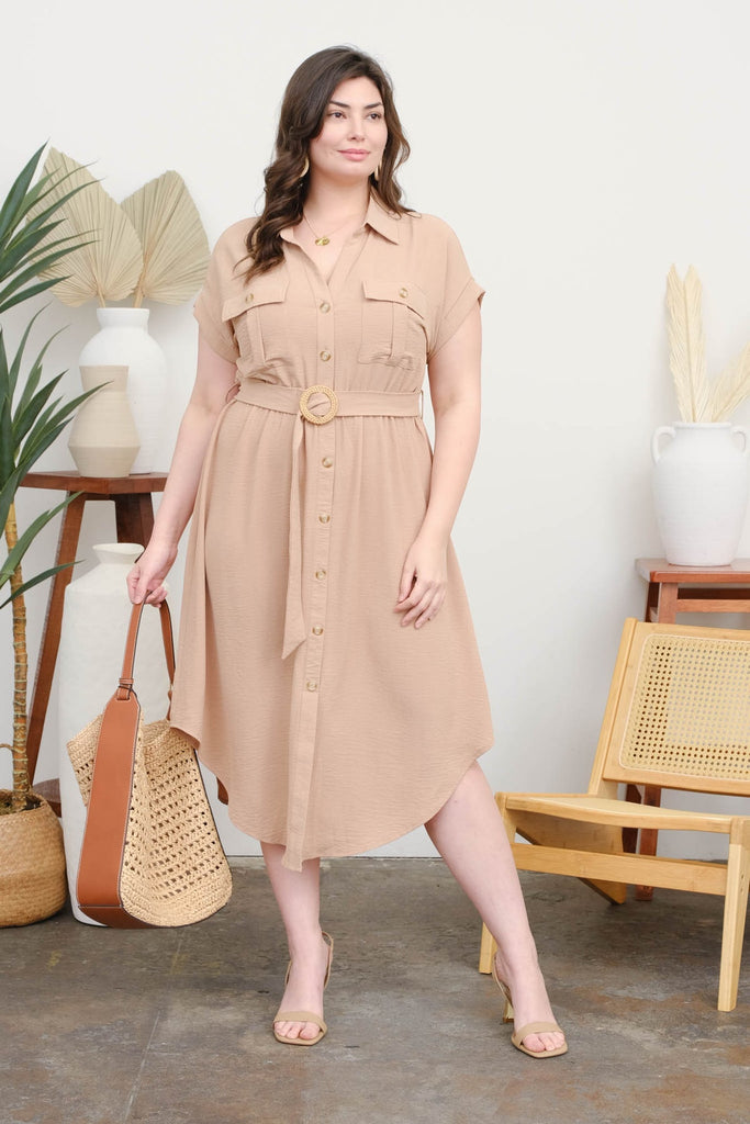Mocha Midi Dress *Curve*
