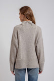 Contrast Line Turtleneck Sweater