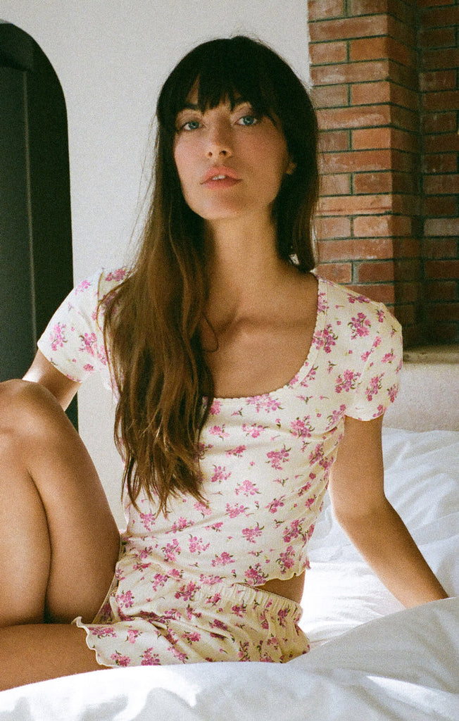 Flower Market Pointelle Tee