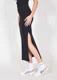 Ribbed Fitted Maxi Skirt