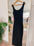 Lucia Shirred Slit Dress