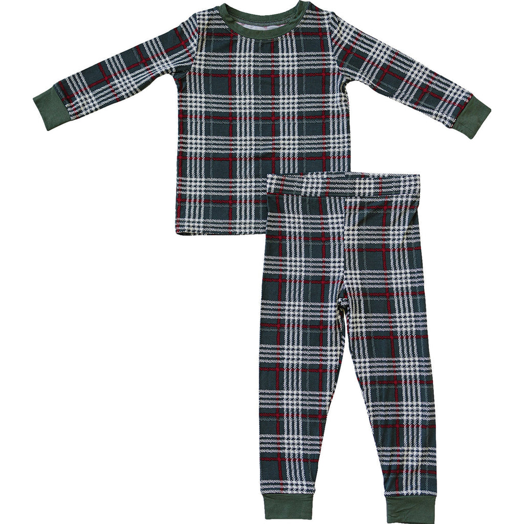 Green Plaid Matching Set