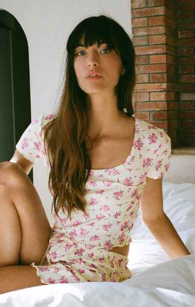 Flower Market Pointelle Tee