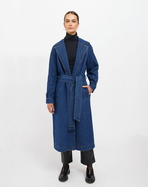 The Caitlin Denim Trench