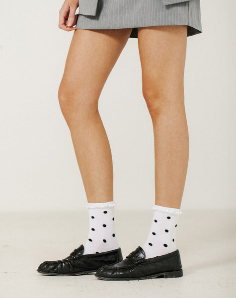 Polka Dot Ruffle Socks