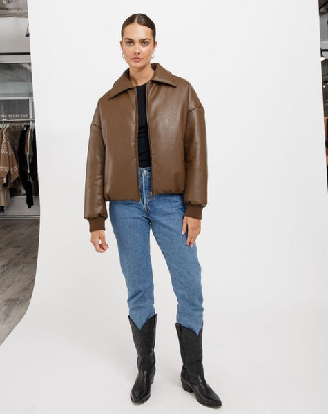 Miriam Vegan Leather Bomber