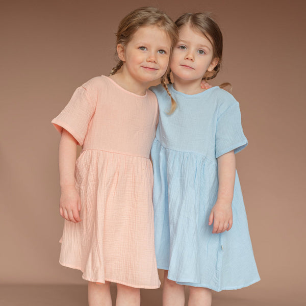 Peach Waffle Play Dress