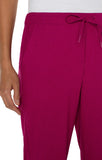 Pull-On Wide Leg Crop Trouser